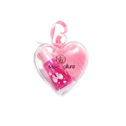 Gloss Labial Mocallure Estuche Corazón Con Pompón